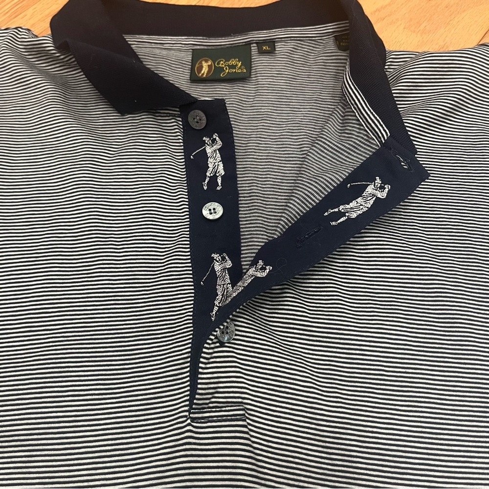 Bobby Jones Unique Cotton Striped Golf Shirt
